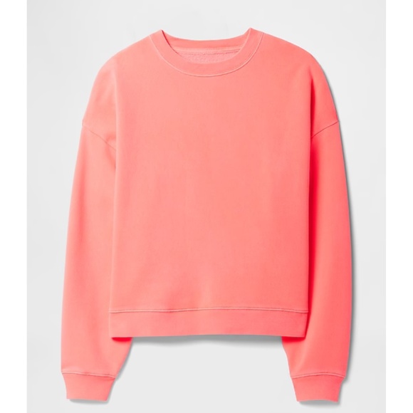 GAP Relaxed Wedge Crewneck Sweatshirt in Sassy Pink, Sz XL (NWT) - Picture 7 of 8